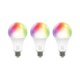 Pametna žarulja DELTACO, E27, LED, 9W, 2700K-6500K, prigušivanje, bijelo svjetlo i boja, WiFi, 3 komada