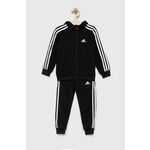 ADIDAS SPORTSWEAR Odjeća za vježbanje 'Essentials 3-Stripes Shiny' crna / bijela