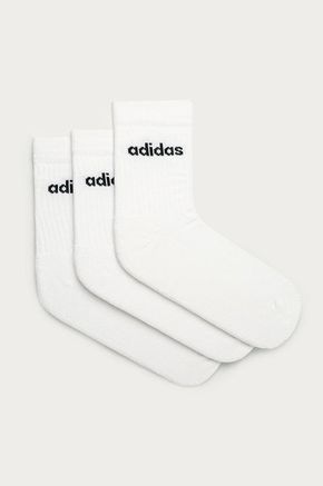 Adidas - Sokne (3-pack) - bijela. Sokne iz kolekcije adidas. Model izrađen od elastičnog