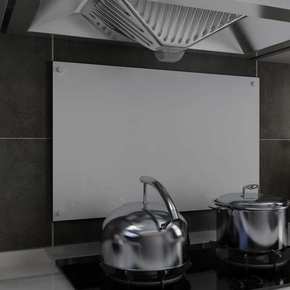 VidaXL Kuhinjska zaštita od prskanja bijela 80 x 50 cm kaljeno staklo