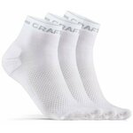 Craft Core Dry Mid Sock 3-Pack White 34-36 Biciklistički čarape