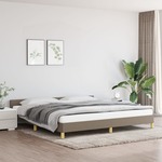 vidaXL Okvir za krevet s uzglavljem smeđesivi 200 x 200 cm od tkanine