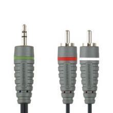 Kabel AUDIO BANDRIDGE 3.5mm (M) na CINCH 2xRCA (M) 2m BAL3402