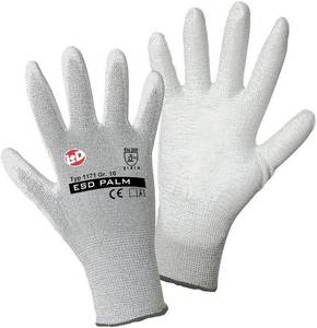 L+D worky ESD Nylon/Carbon-PU 1171-10 najlon rukavice za rad Veličina (Rukavice): 10