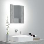 vidaXL LED kupaonski ormarić s ogledalom siva boja betona 40x12x45 cm