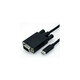 Roline USB-C - VGA kabel, M/M, 1.0m, crni 11.04.5820-10