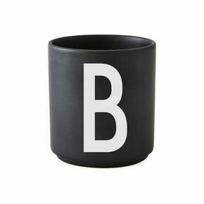 Crna porculanska šalica Design Letters Alphabet B