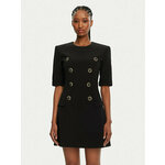 Balmain Koktel haljina DF1R7330VB00 Crna Regular Fit