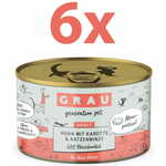 Grau GP Adult konzerva za mačke, piletina &amp; mrkva &amp; mačja metvica, 6 x 200 g