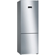 Serie 4, Samostojeći hladnjak sa zamrzivačem na dnu, 203 x 70 cm, Nehrđajući čelik (s premazom protiv otisaka prstiju), KGN49XIEA - Bosch