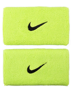 Znojnik za ruku Nike Swoosh Double-Wide Wristbands - atomic green/black