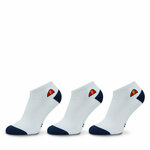 Set od 3 para niskih ženskih čarapa Ellesse Durano Quarter SEGA1638 White 908