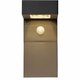 EGLO 900245 | Baracconi Eglo zidna svjetiljka sa senzorom solarna baterija 1x LED 300lm 3000K IP44 crno, prozirna
