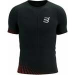 Compressport Racing SS Tshirt M Black/High Risk Red L Majica za trčanje s kratkim rukavom