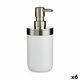 Soap Dispenser Silver White Plastic 350 ml (6 Units)