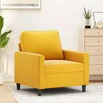 Fotelja žuta 60 cm baršunasta