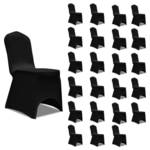 vidaXL Navlake za stolice rastezljive crne 24 kom