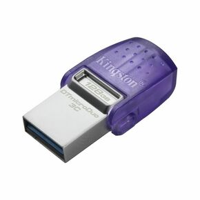 KINGSTON DataTraveler MicroDuo 3C 128GB USB 3.0 + USB 3.0 Type C Lila