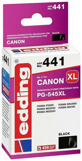 Edding uložak za pisač EDD-441 zamjenjuje Canon PG-545XL - crni - sadržaj: 15 ml Edding patrona tinte zamijenjen Canon PG-545XL kompatibilan crn EDD-441 18-441