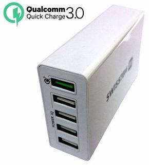 SWISSTEN punjač Qualcomm 3.0 Quick Charge + SMART IC 5× USB 50 W Power 22013306