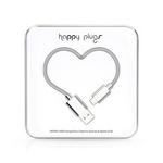 Happy Plugs, Micro Usb kabel 2.0m, Silver