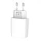 Wall charger XO L57, 2x USB + USB-C cable (white)