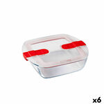 Hermetička Kutija za Ručak Pyrex Cook &amp; Heat Crvena 1 L 20 x 17 x 6 cm Staklo (6 kom.) , 4542 g