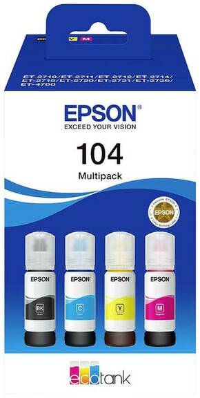 Epson tinta 104 EcoTank Multipack original kombinirano pakiranje crn