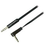 DELTACO kabel 3,5mm plug - 90° 3,5mm plug, retail package: 2,0m (090)