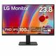 LG UltraWide 24MR400 monitor, IPS, 23.5"/23.8"/24", 16:9, 1920x1080, 100Hz, pivot, HDMI, Display port, VGA (D-Sub), Touchscreen