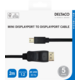 DELTACO DisplayPort to miniDisplayPort cable, 4K UHD, 2m, black