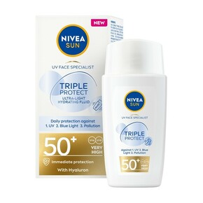 Nivea SUN TRIPLE PROTECT ultralagani fluid za zaštitu kože lica od sunca SPF 50+
