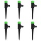 vidaXL Rotirajuće prskalice 6 kom zeleno-crne 3 x 6 x 19,5 cm ABS i PP
