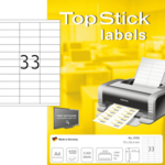 Herma Top Stick 8702 naljepnice, 70 x 25,4 mm, bijele, 100/1