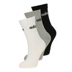 ADIDAS SPORTSWEAR Sportske čarape 'Linear Crew Cushioned ' siva / crna / bijela