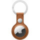 Apple AirTag Leather Key Ring Brown