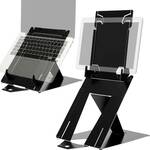 R-Go Riser Duo, Stalci za tablete i stalci za prijenosna računala, prilagodljiv, crno R-GO Tools Riser Duo stalak za prijenosno računalo podesiv po visini