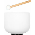 Sela 8" Crystal Singing Bowl Frosted 440 Hz G incl. 1 Wood Mallet