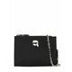 Karl Lagerfeld Torba za na rame 'Ikonik' crna / bijela