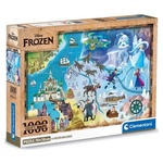 Disney Snježno kraljevstvo karta puzzle s posterom od 1000 dijelova - Clementoni