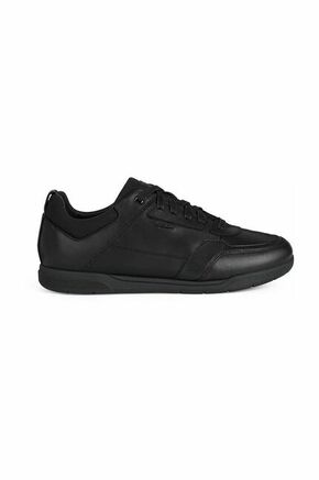 Cipele Geox Spherica Ec3 boja: crna - crna. Cipele iz kolekcije Geox. Model izrađen od kombinacije prirodne kože i tekstilnog materijala.