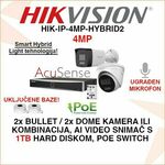 HIKVISION 2K SMART HYBRID LIGHT POE SET S 2 KAMERE HIK-IP-4MP-HYBRID2