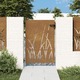vidaXL Vrtna vrata 85 x 125 cm od čelika COR-TEN s uzorkom trave