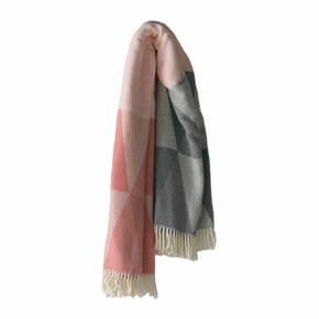 Ružičasto-sivi pokrivač s pamukom Euromant Pisa