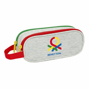 Dvostruka pernica Benetton Pop Siva (21 x 8 x 6 cm)