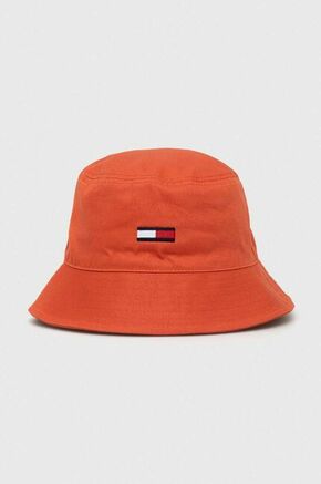 Pamučni šešir Tommy Jeans boja: narančasta