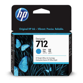 HP 712 29-ml Cyan DesignJet Ink Cartridge