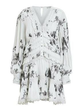 AllSaints Ljetna haljina 'ZORA IONA' antracit siva / tamo siva / prljavo bijela