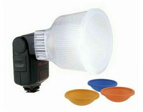 Falcon Eyes D4 Lightsphere Diffuser Cup Color Filters difuzor omekšivač svijetla za bljeskalicu Canon 580EX