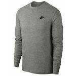 Muška majica Nike Sportswear Club Tee LS - dark grey heather/black